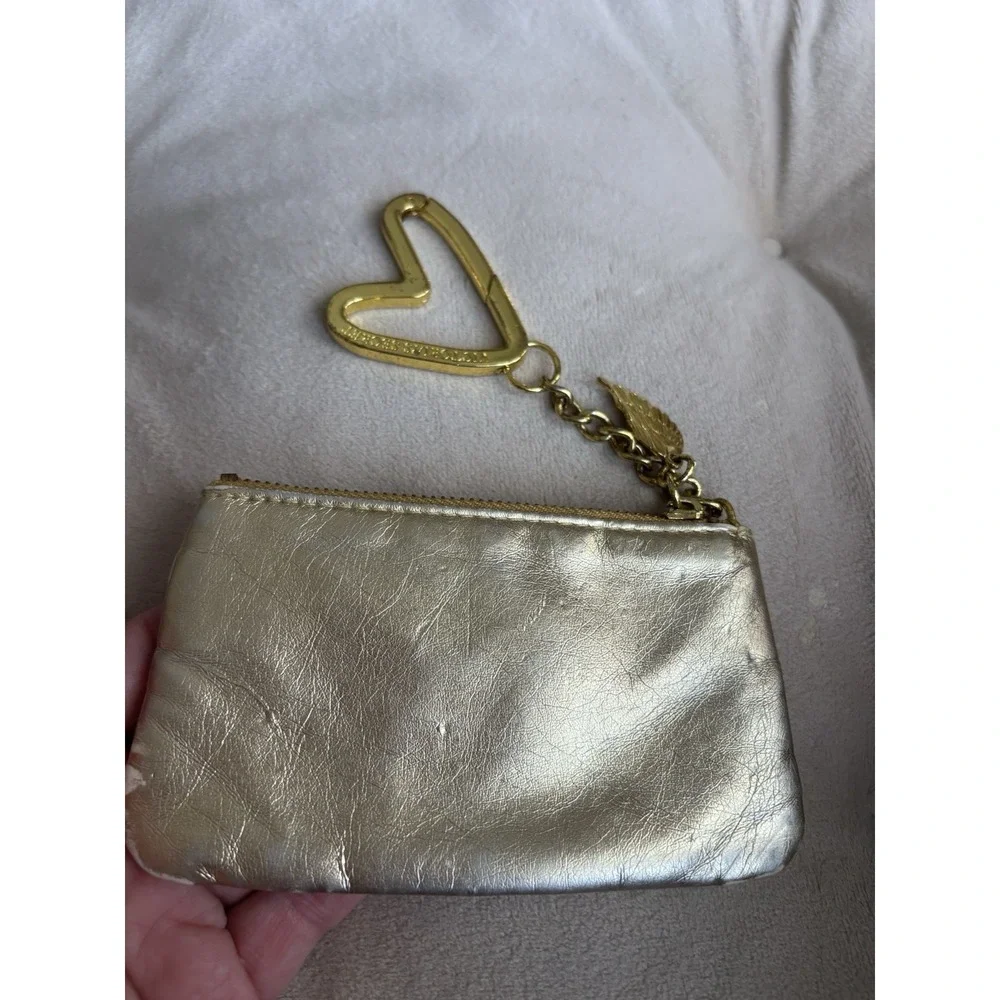 Vintage Heart, Carabiner, Gold Metallic‎ Victoria's Secret Coin Purse 3767 - Picture 5 of 6